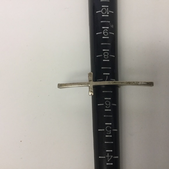 FOSSIL ANTIQUE SILVER SIDEWAYS CROSS RING 7 NWOT - Picture 7 of 7